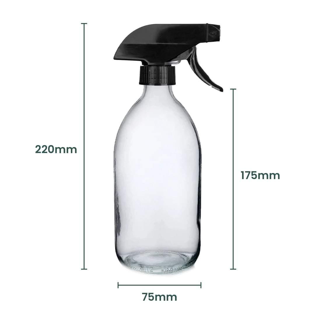 Clear Glass Spray Bottle - 500ml